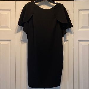 Calvin Klein Women's Petite Cap-Sleeve Shift Dress with Cascading Sleeves